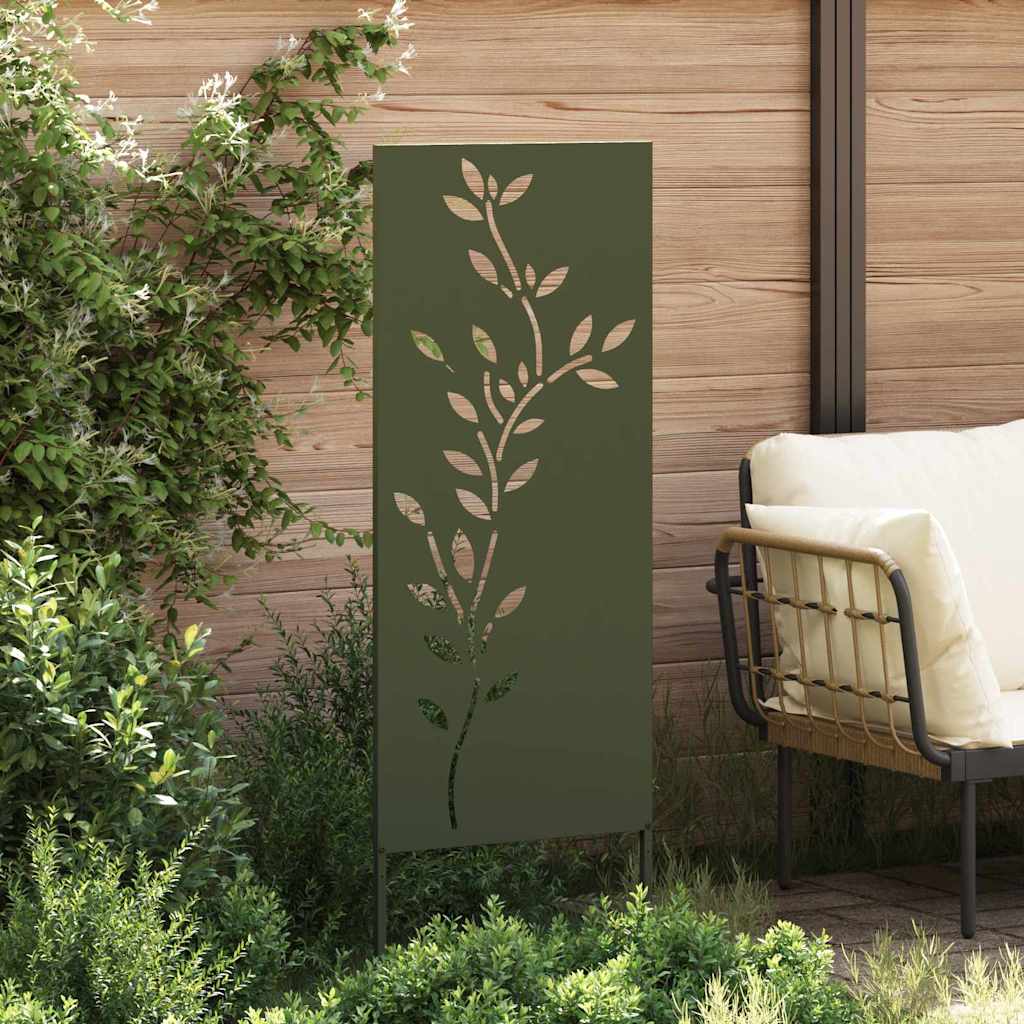 Hage Dekorativt Panel Olivengrønn 50 x 140 cm Kaldvalsestål