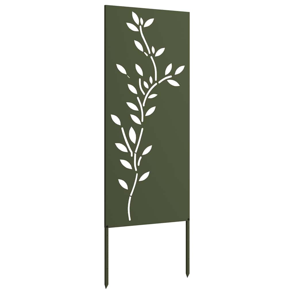 Hage Dekorativt Panel Olivengrønn 50 x 140 cm Kaldvalsestål