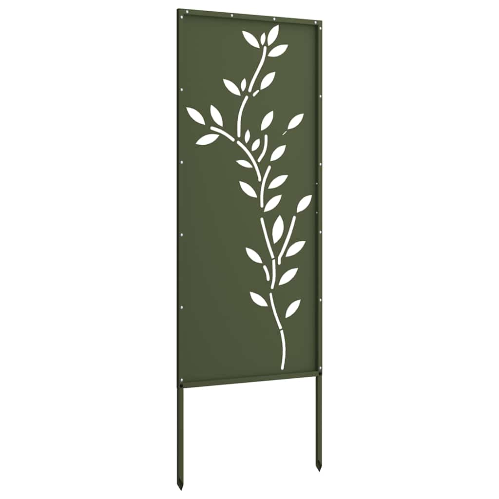 Hage Dekorativt Panel Olivengrønn 50 x 140 cm Kaldvalsestål