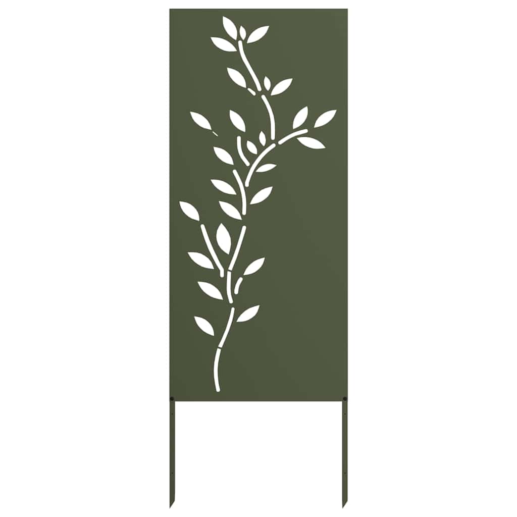Hage Dekorativt Panel Olivengrønn 50 x 140 cm Kaldvalsestål