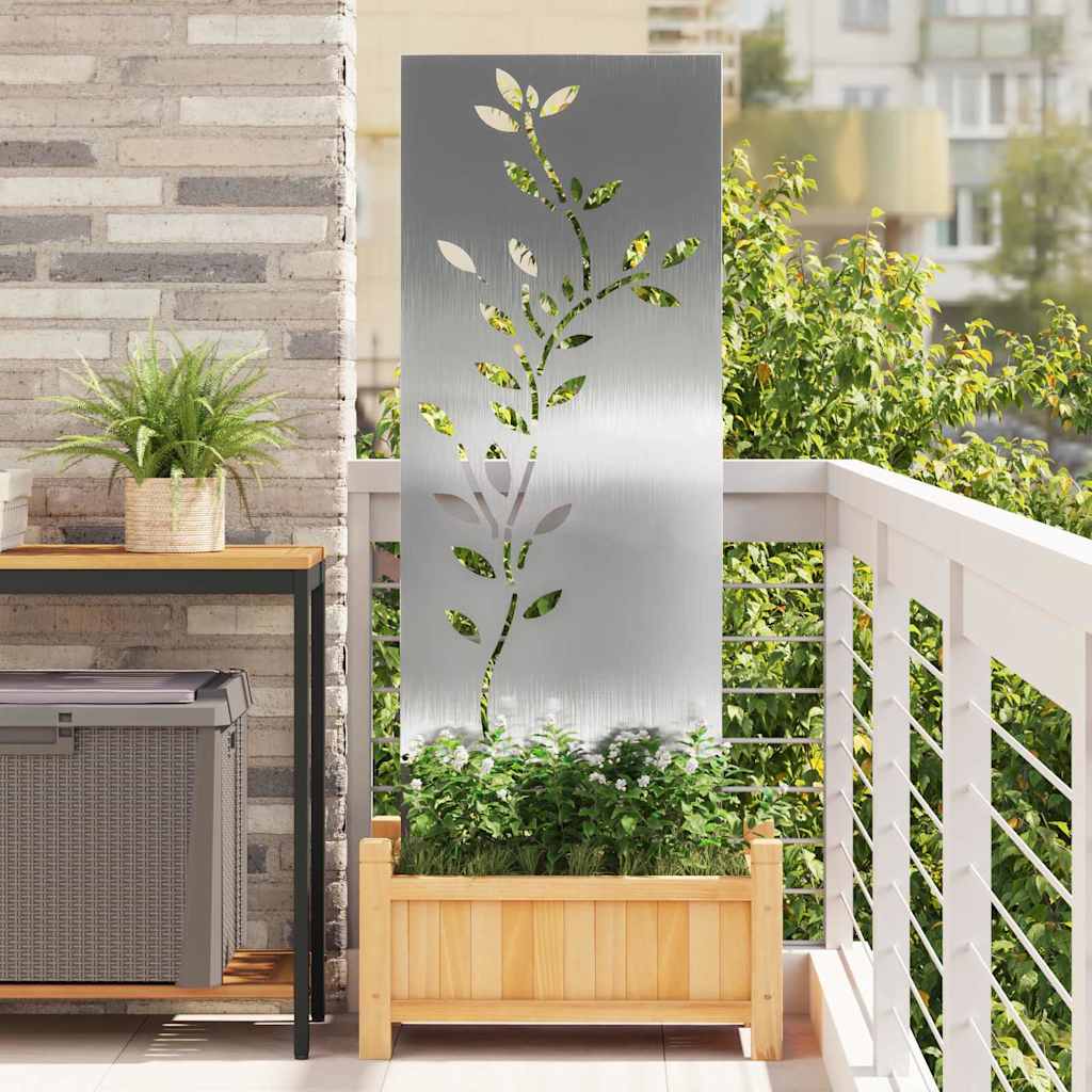 Hage Dekorativt Panel sølv 50 x 140 cm Rustfritt stål