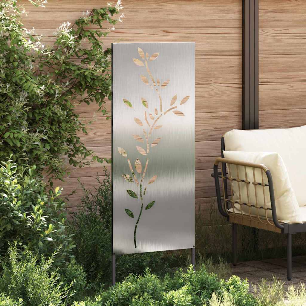 Hage Dekorativt Panel sølv 50 x 140 cm Rustfritt stål