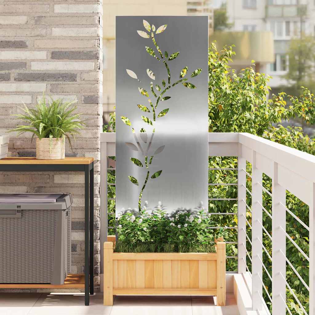 Hage Dekorativt Panel sølv 50 x 140 cm Galvanisert stål