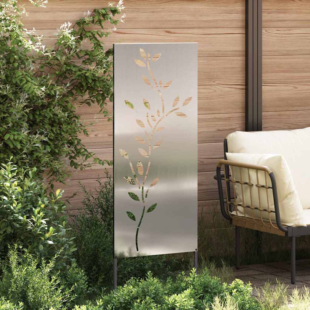 Hage Dekorativt Panel sølv 50 x 140 cm Galvanisert stål