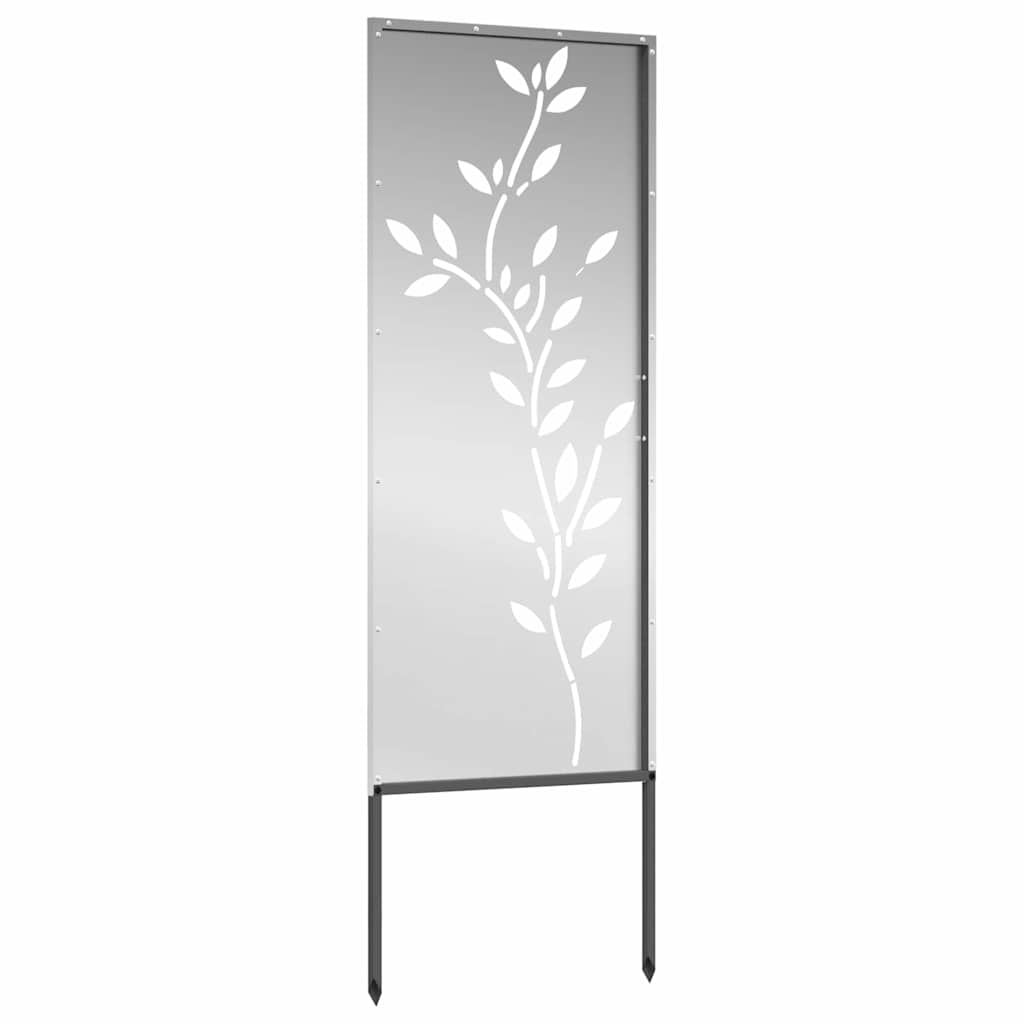 Hage Dekorativt Panel sølv 50 x 140 cm Galvanisert stål