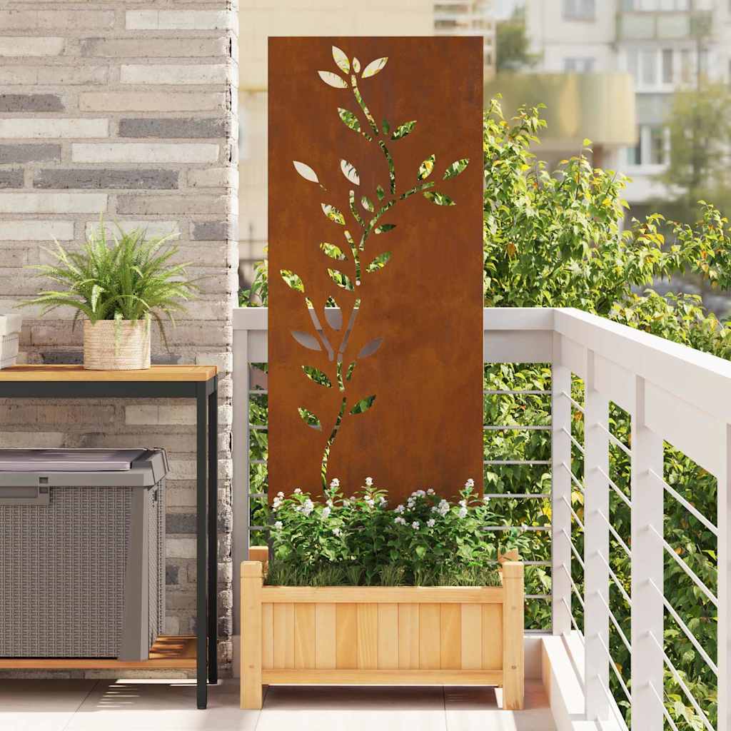 Hage Dekorativt Panel Rusten 50 x 140 cm Cortenstål