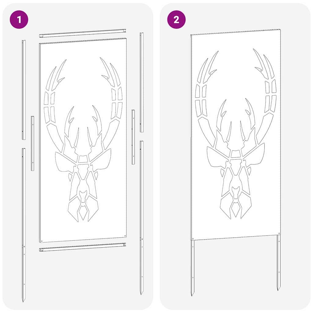 Hage Dekorativt Panel Antrasitt 50 x 140 cm Kaldvalsestål