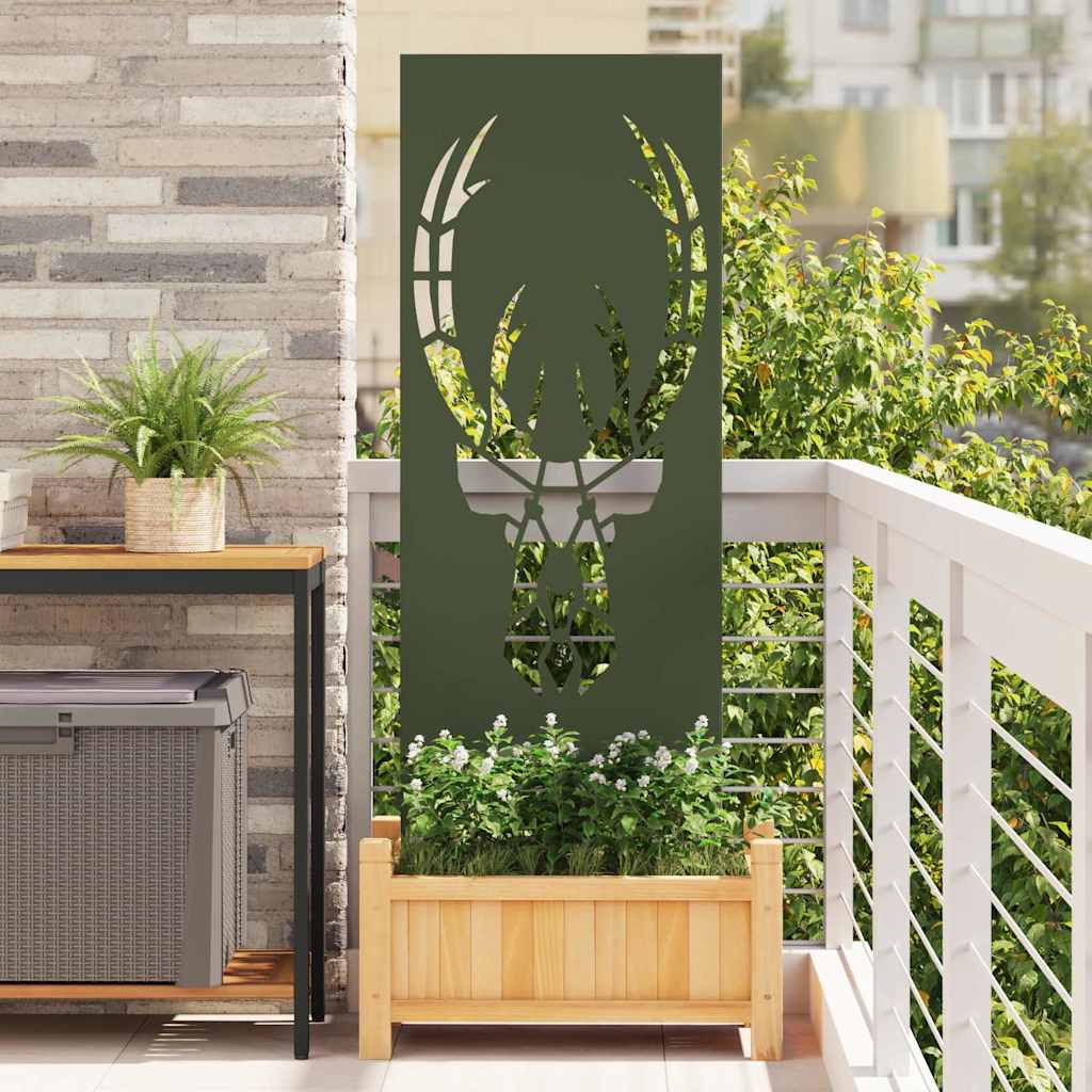 Hage Dekorativt Panel Olivengrønn 50 x 140 cm Kaldvalsestål