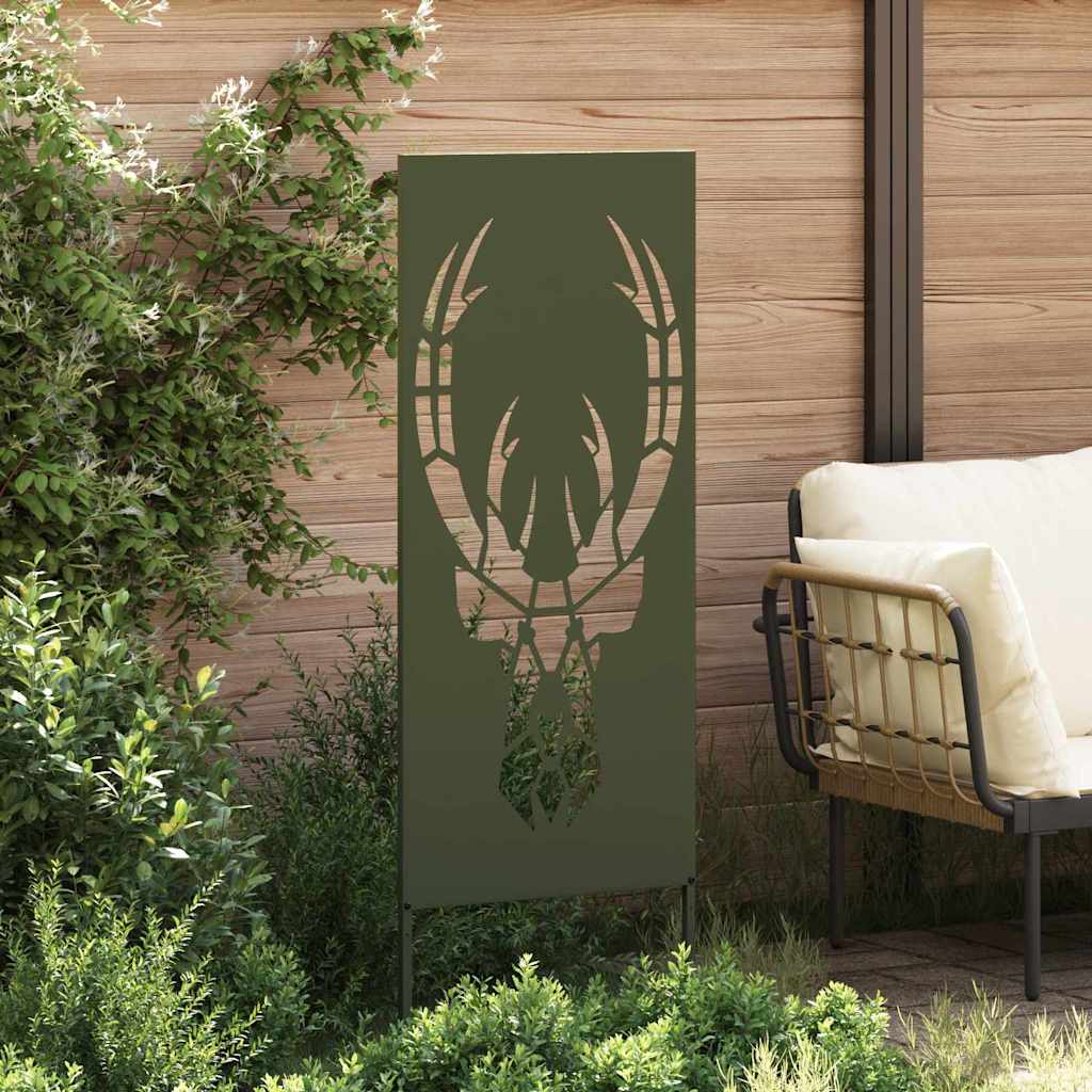 Hage Dekorativt Panel Olivengrønn 50 x 140 cm Kaldvalsestål