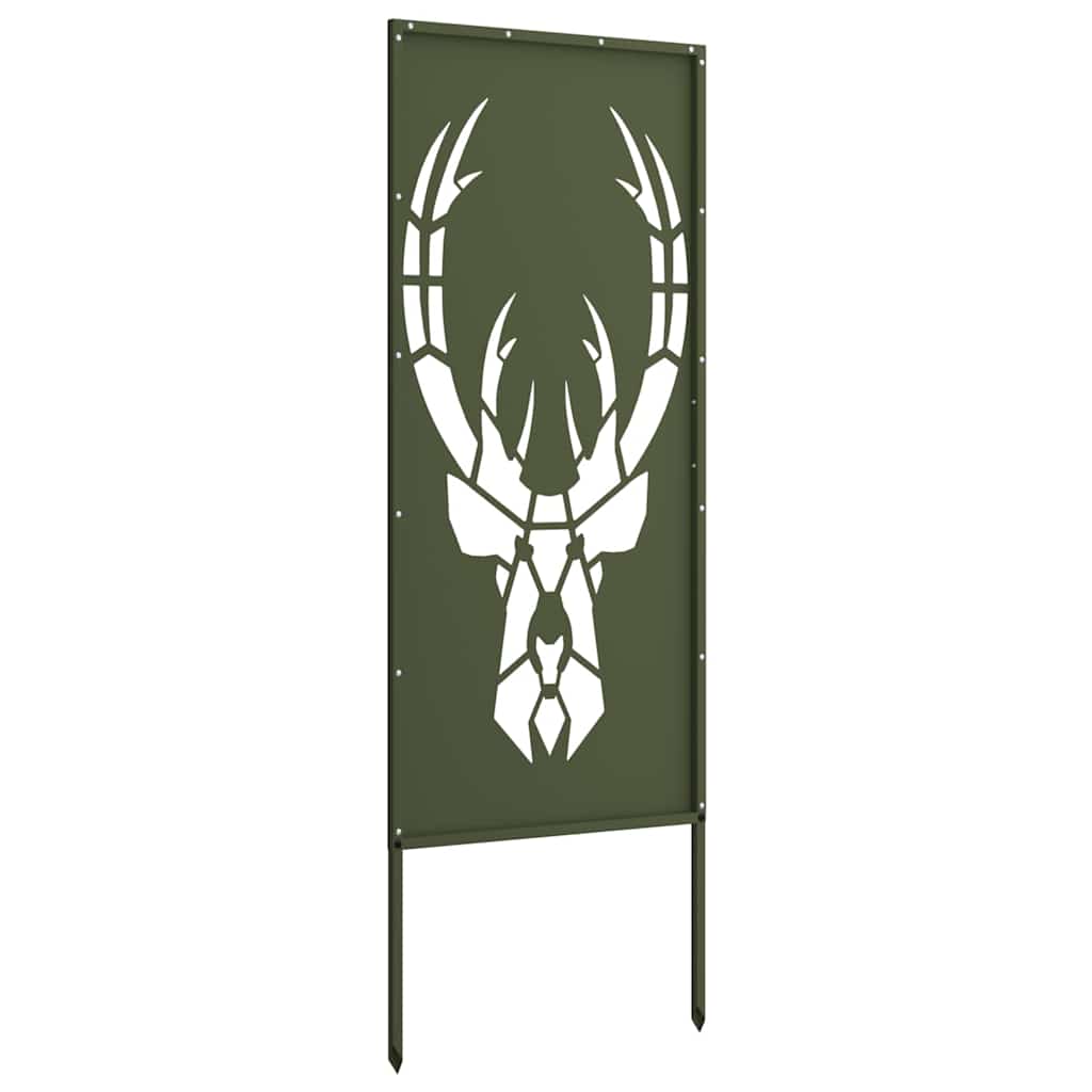Hage Dekorativt Panel Olivengrønn 50 x 140 cm Kaldvalsestål