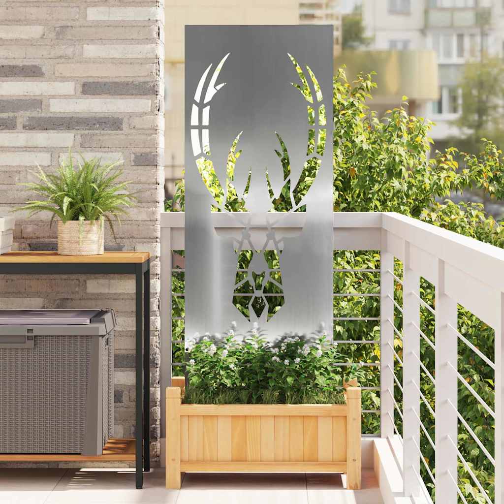 Hage Dekorativt Panel sølv 50 x 140 cm Galvanisert stål