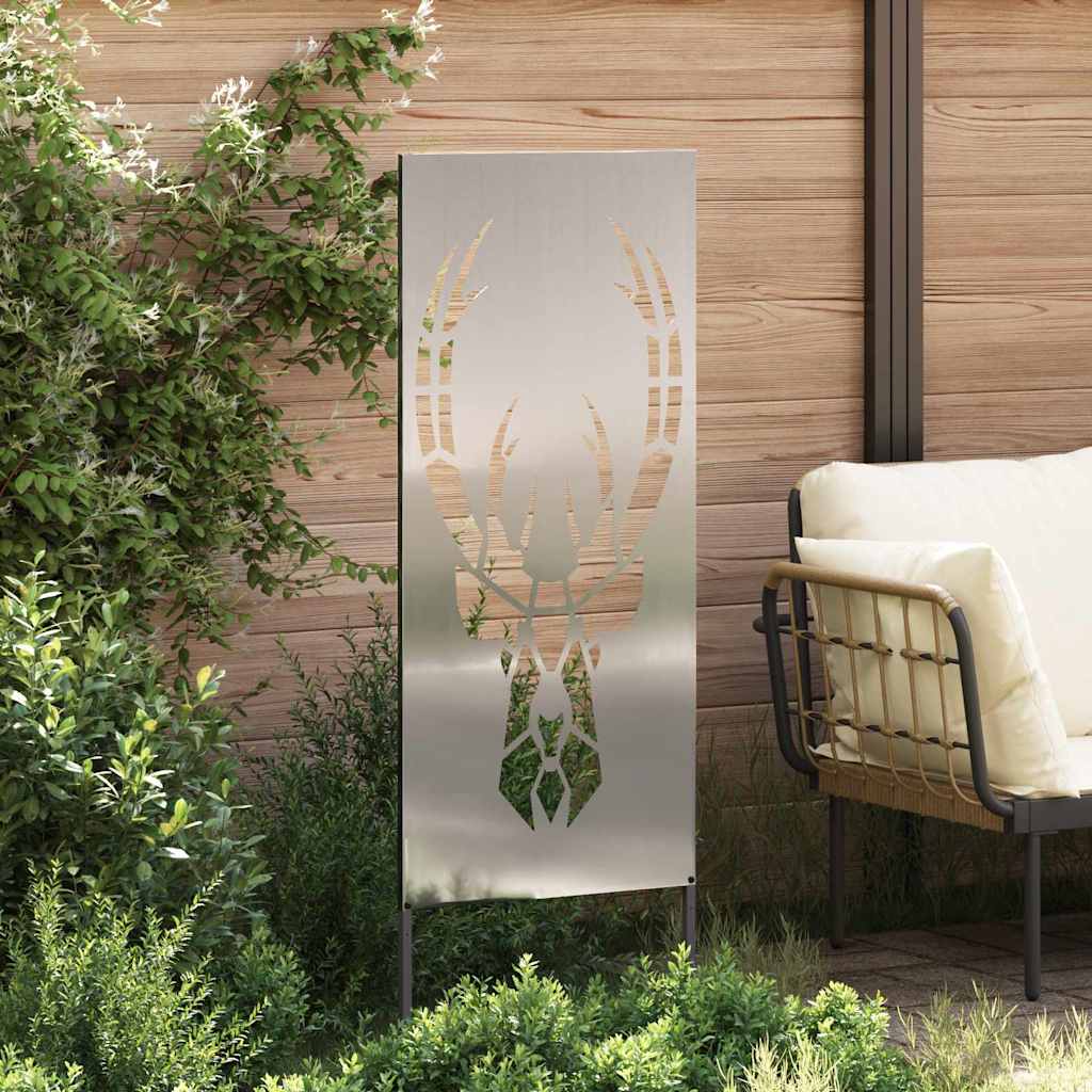 Hage Dekorativt Panel sølv 50 x 140 cm Galvanisert stål