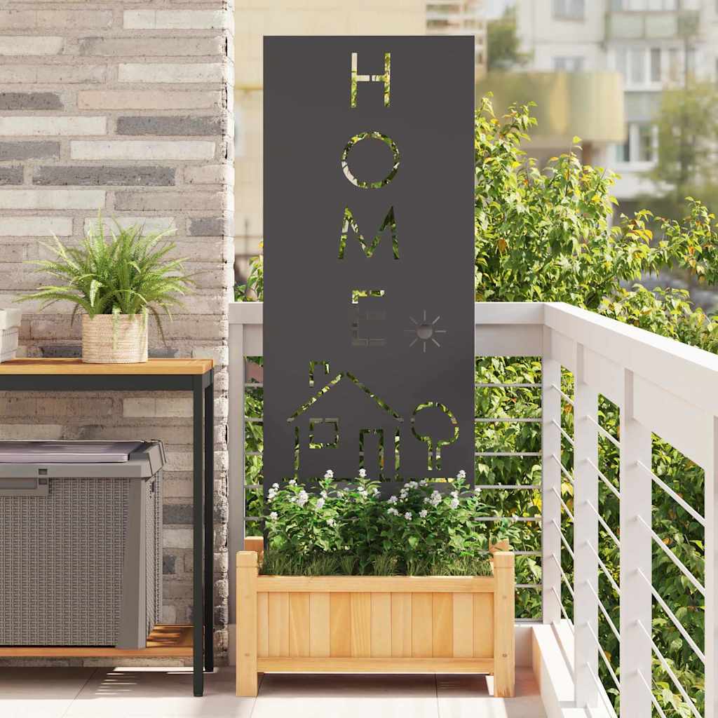 Hage Dekorativt Panel Svart 50 x 140 cm Kaldvalsestål