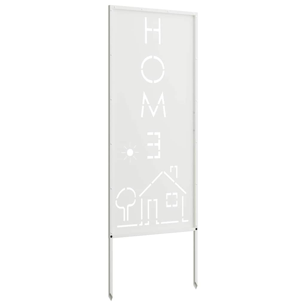 Hage Dekorativt Panel Hvit 50 x 140 cm Kaldvalsestål