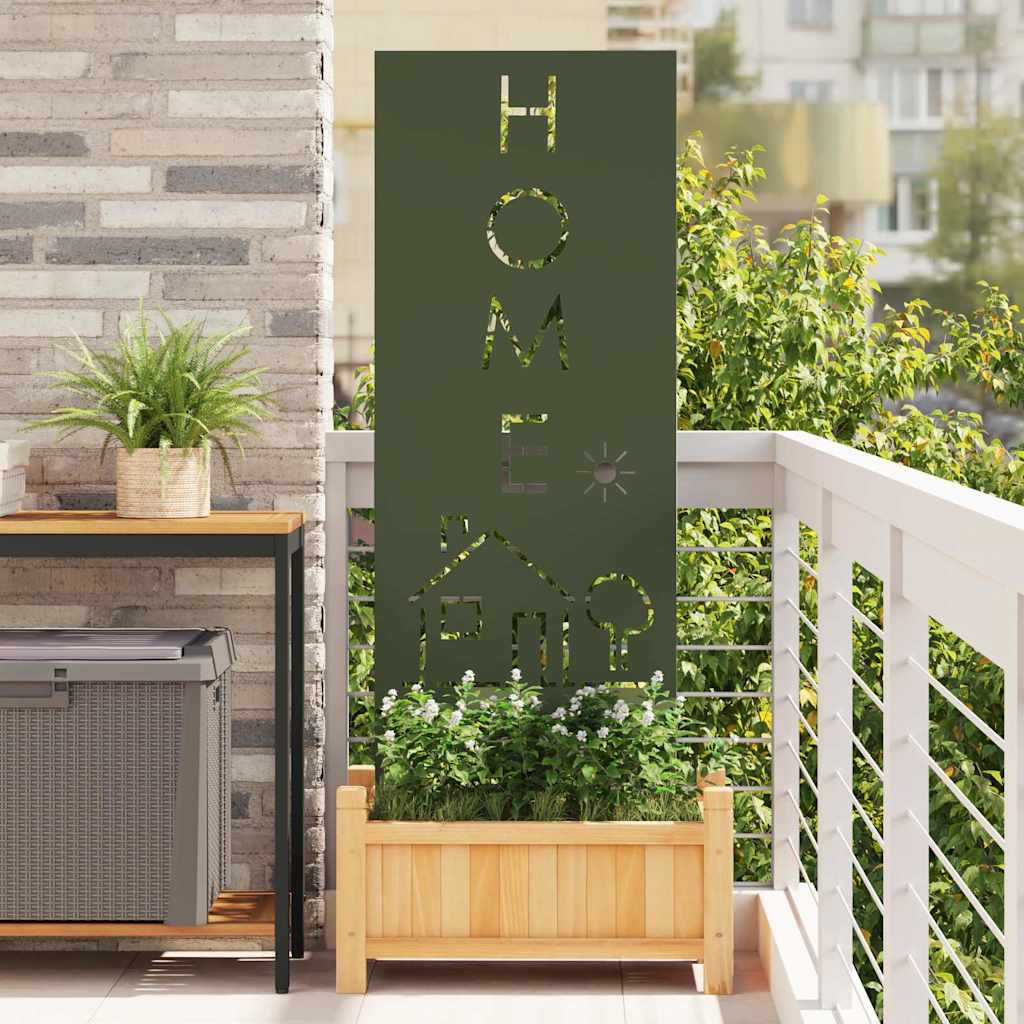 Hage Dekorativt Panel Olivengrønn 50 x 140 cm Kaldvalsestål