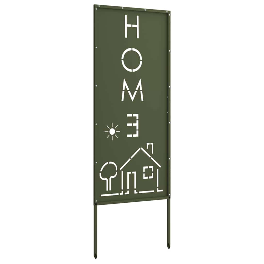 Hage Dekorativt Panel Olivengrønn 50 x 140 cm Kaldvalsestål
