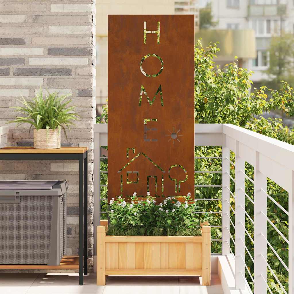 Hage Dekorativt Panel Rusten 50 x 140 cm Værbestandig stål