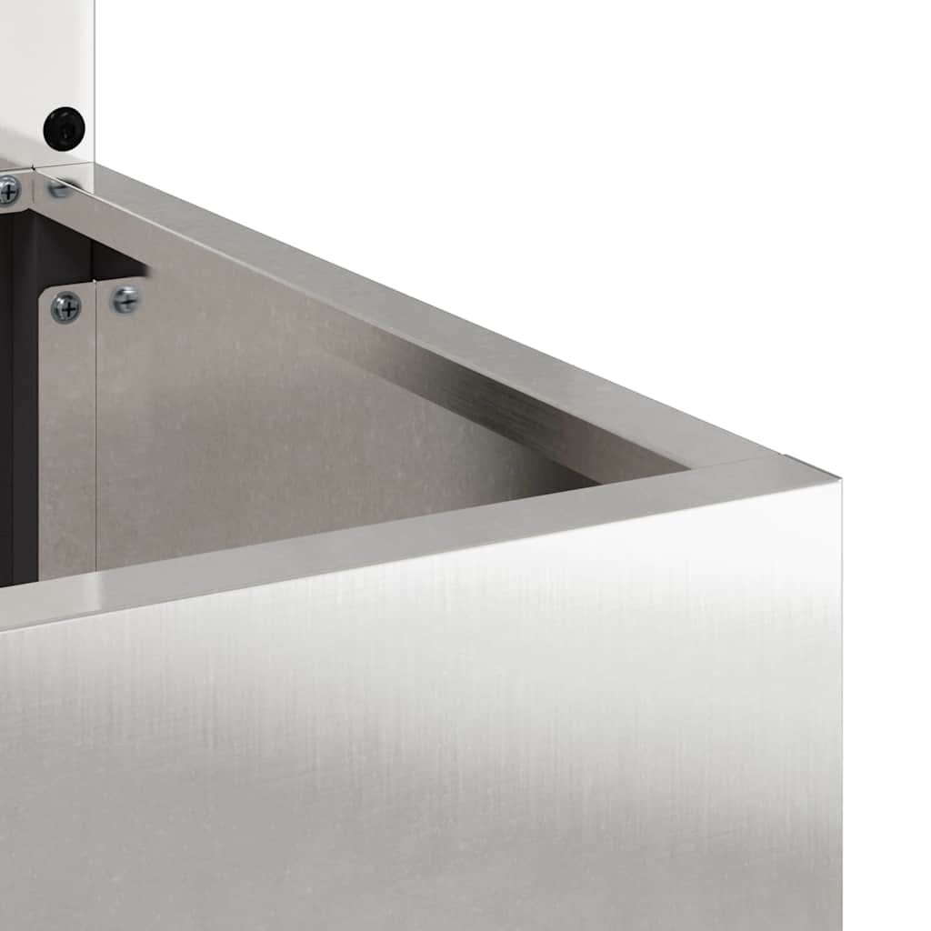 Hageprivat skjerm Fretwork Sølv 32 x 140 cm Rustfritt stål