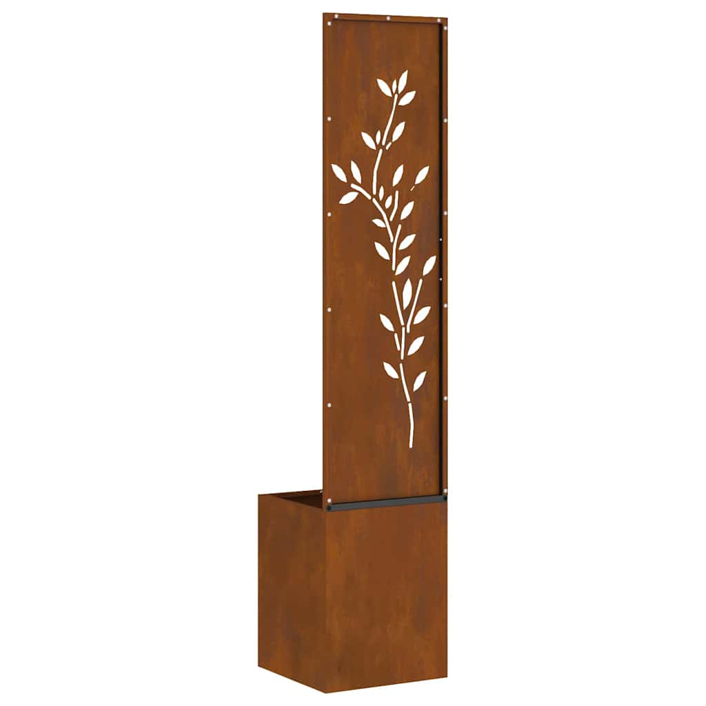Hageprivat skjerm Blomster Rusten 32 x 140 cm Cortenstål