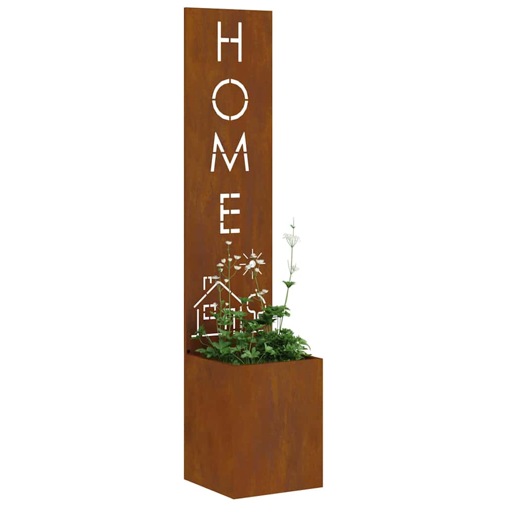 Hageprivat skjerm Fretwork Rusten 32 x 140 cm Cortenstål