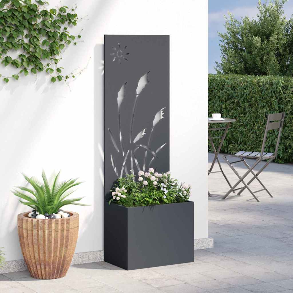 Hagekrukke med Dekorativ Panelet Antrasitt 50 x 140 cm
