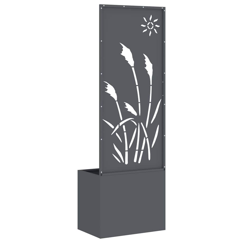 Hagekrukke med Dekorativ Panelet Antrasitt 50 x 140 cm