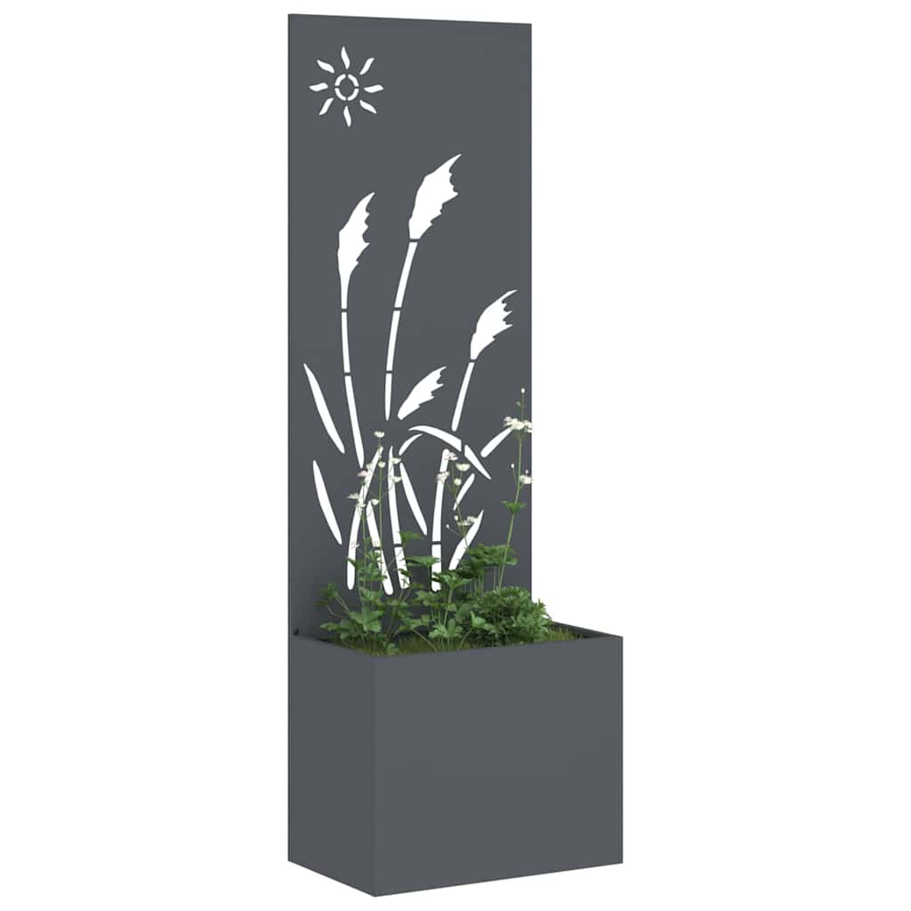 Hagekrukke med Dekorativ Panelet Antrasitt 50 x 140 cm