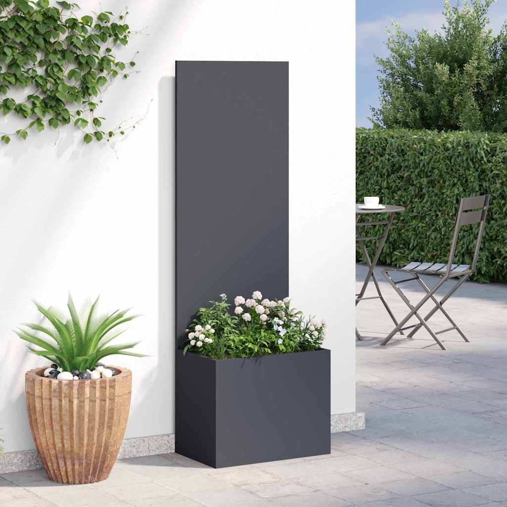 Hagekrukke med Dekorativ Panelet Antrasitt 50 x 140 cm