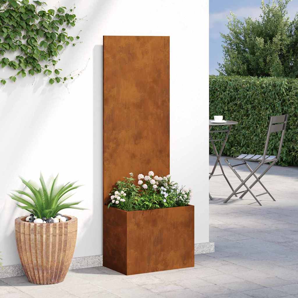 Hageprivat skjerm Fretwork Rusten 50 x 140 cm Cortenstål
