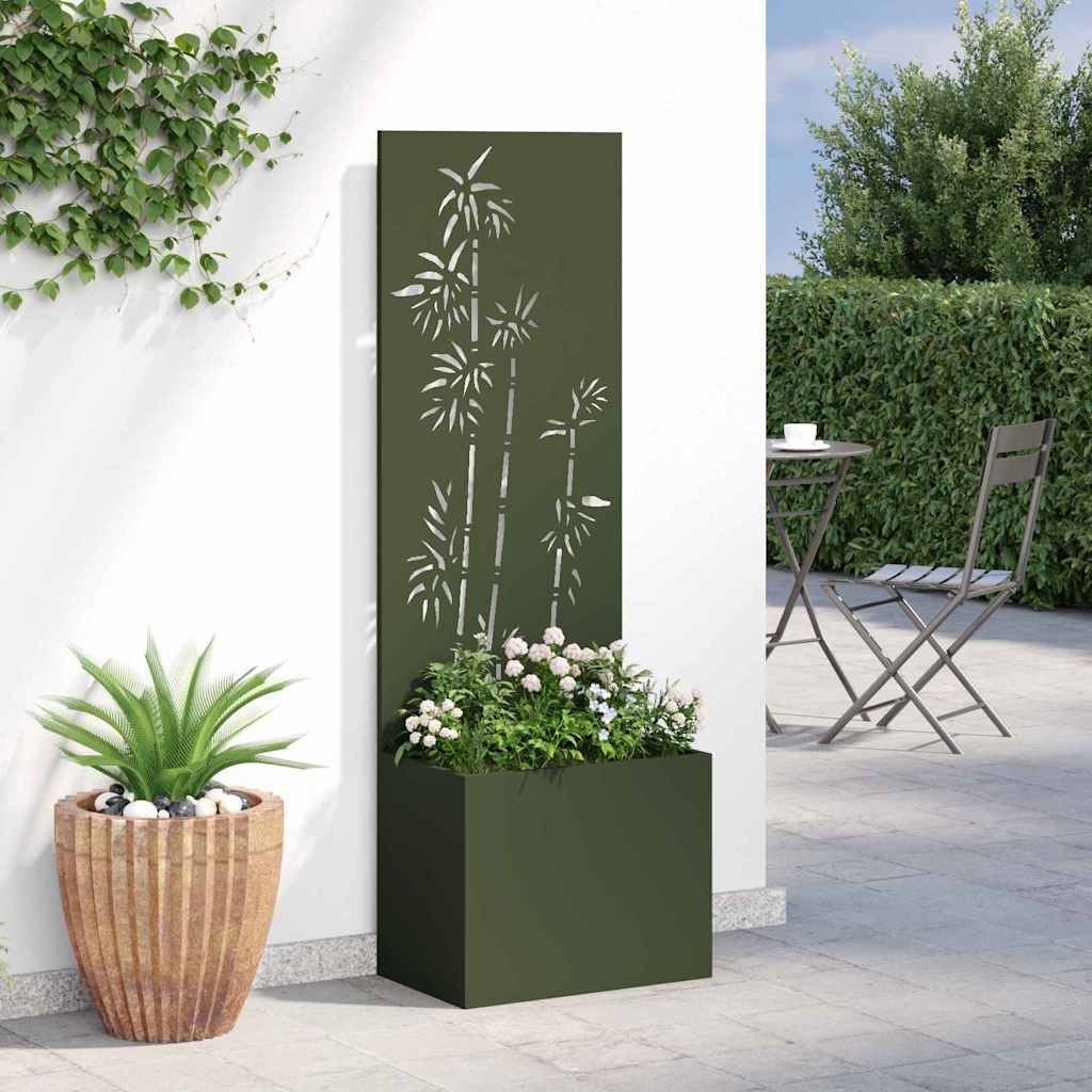 Hagekrukke med Dekorativ Panelet Olivengrønn 50 x 140 cm