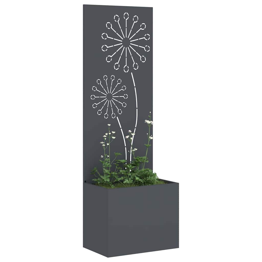 Hagekrukke med Dekorativ Panelet Antrasitt 50 x 140 cm