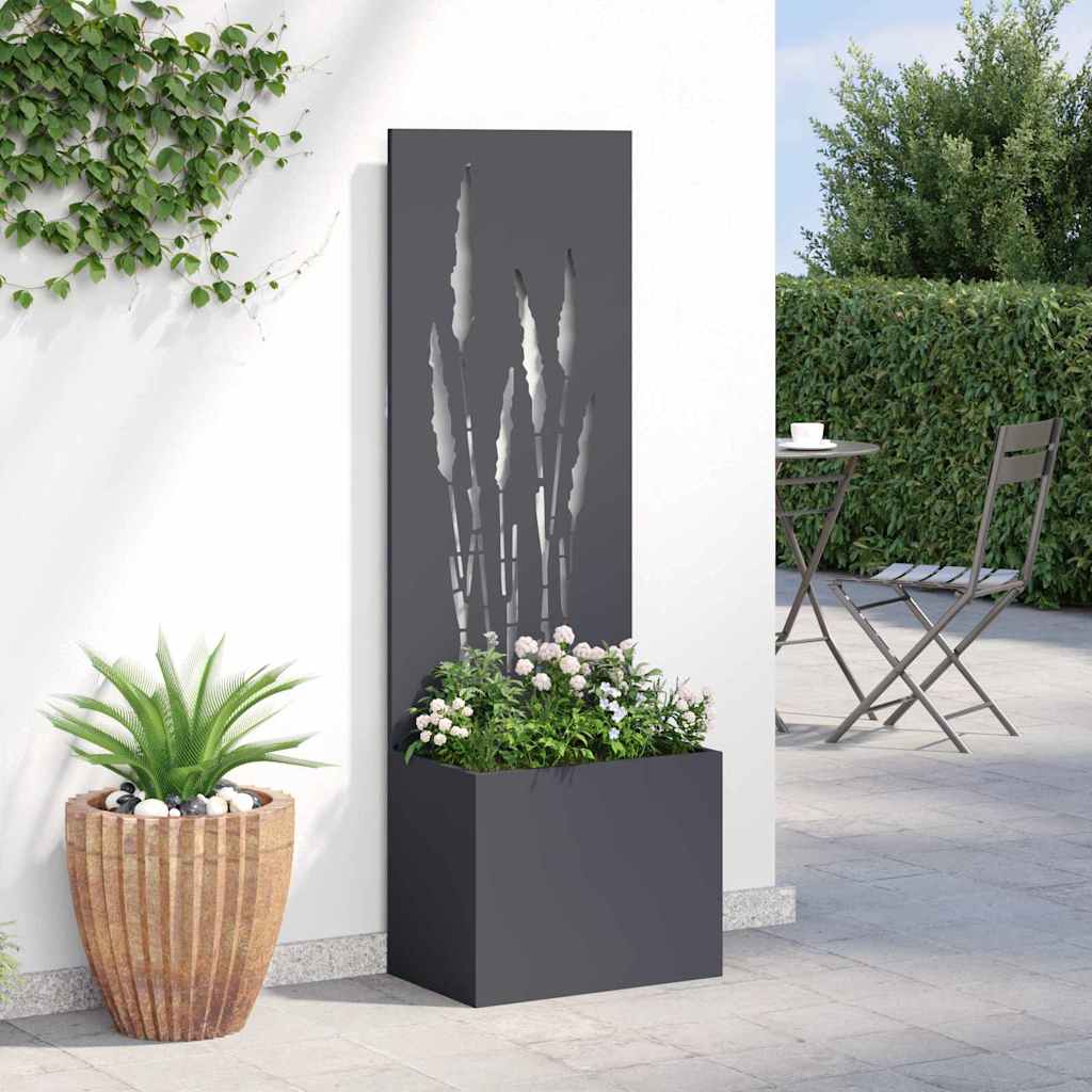 Hagekrukke med Dekorativ Panelet Antrasitt 50 x 140 cm