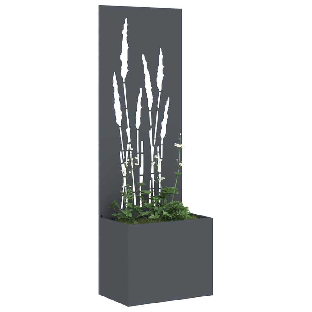Hagekrukke med Dekorativ Panelet Antrasitt 50 x 140 cm