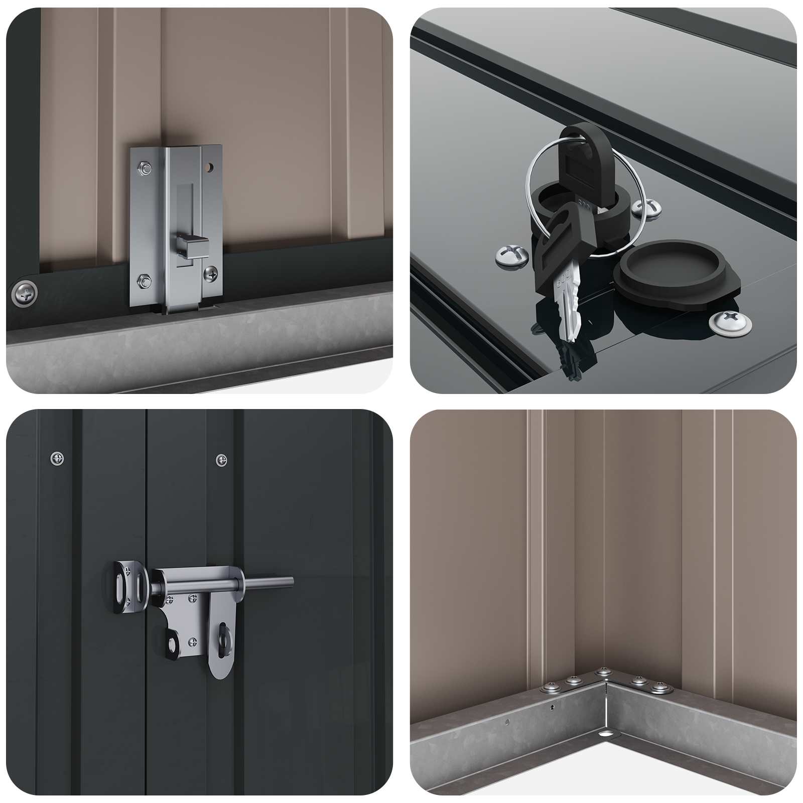 Hage Lagringsboks Svart 101,5 x 57 x 100,5 cm Stål