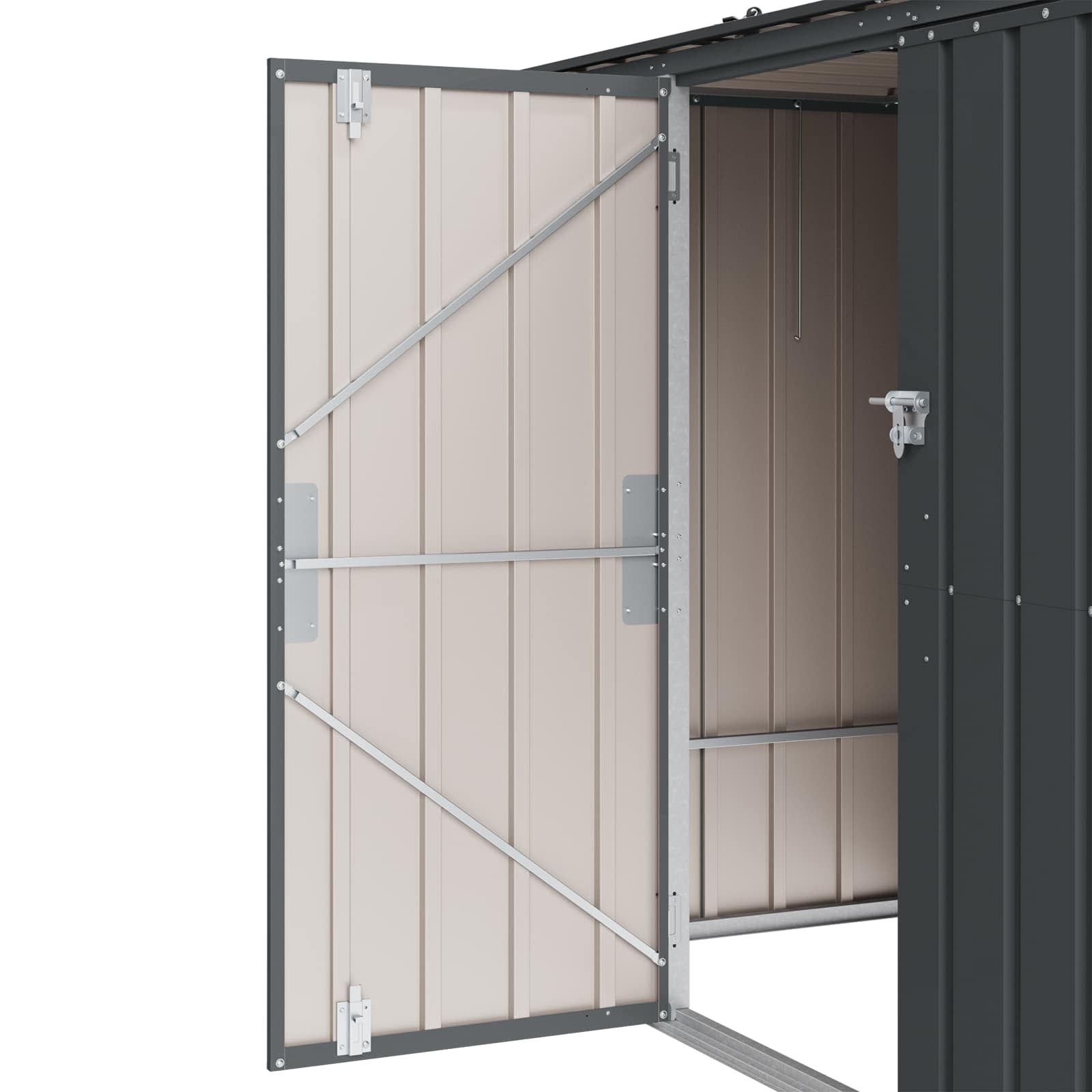 Hage Lagringsboks Svart 214 x 82 x 132 cm Stål