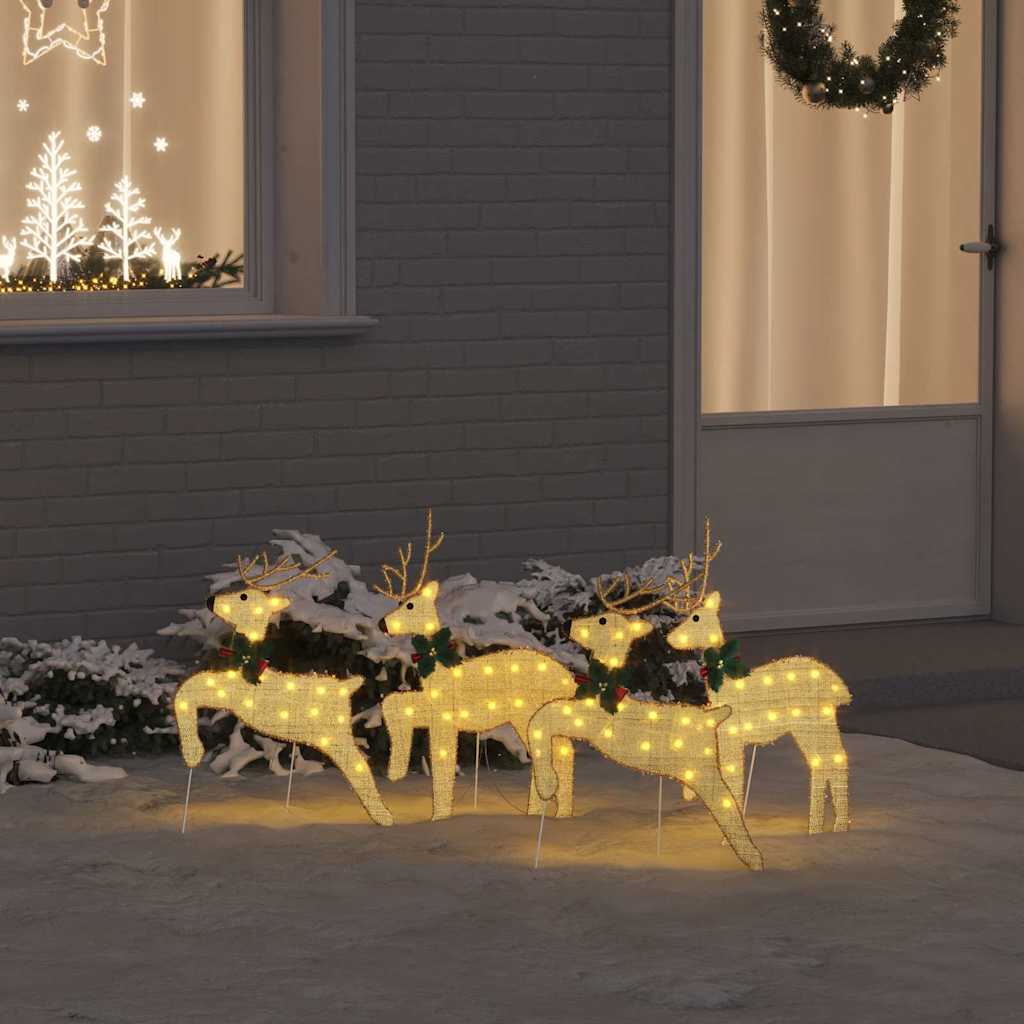 LED Reinsdyr 4 pcs Gull 45 x 19 x 65 cm stoff
