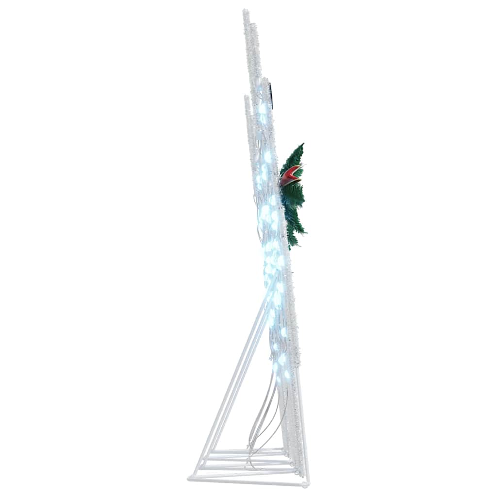 LED Reinsdyr 4 pcs sølv 45 x 19 x 65 cm stoff