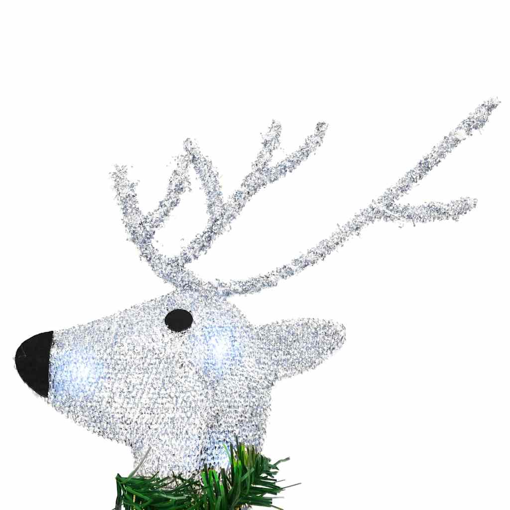 LED Reinsdyr 6 pcs sølv 45 x 19 x 65 cm stoff