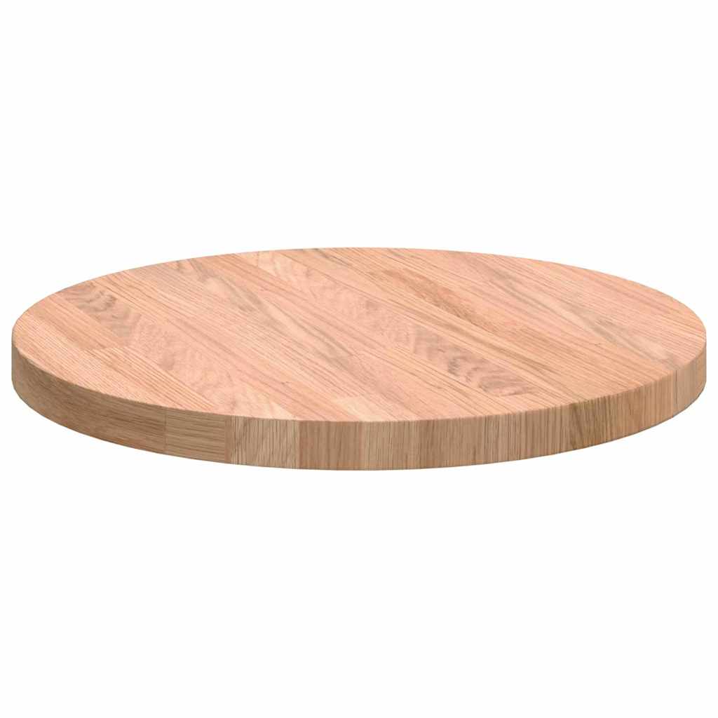 Bordplate Annet Lysebrun Ø 40 x 2.5 cm Solid eik