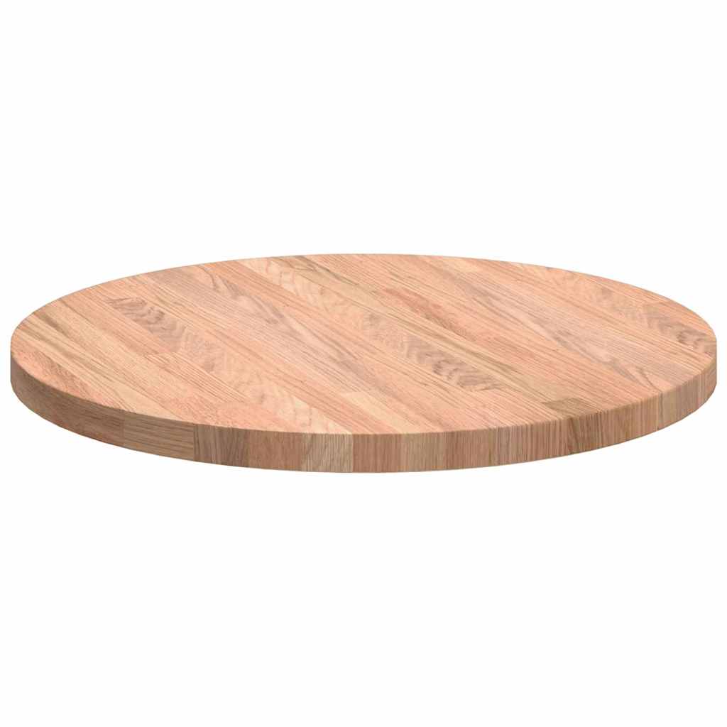 Bordplate Annet Lysebrun Ø 50 x 2.5 cm Solid eik