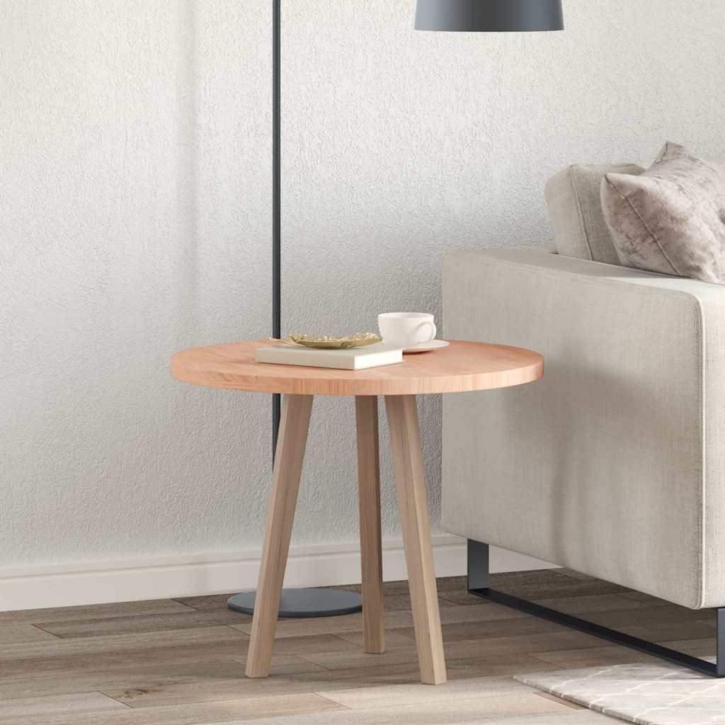 Bordplate Annet Lysebrun Ø 60 x 2.5 cm Solid eik
