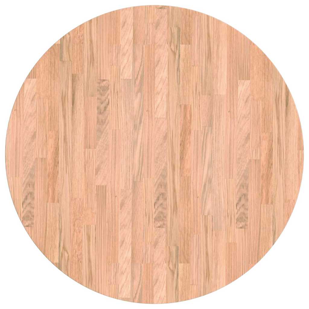 Bordplate Annet Lysebrun Ø 70 x 2.5 cm Solid eik