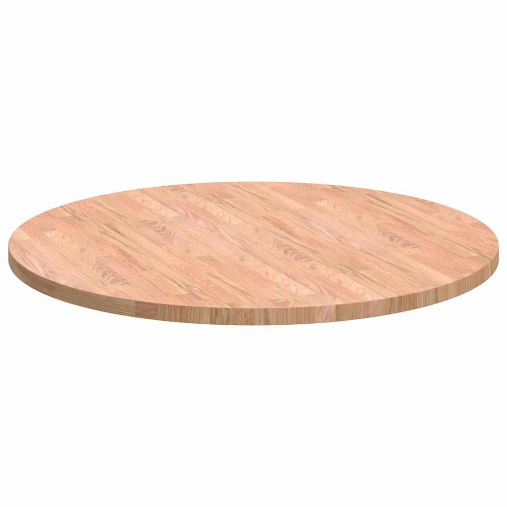 Bordplate Annet Lysebrun Ø 80 x 2.5 cm Solid eik