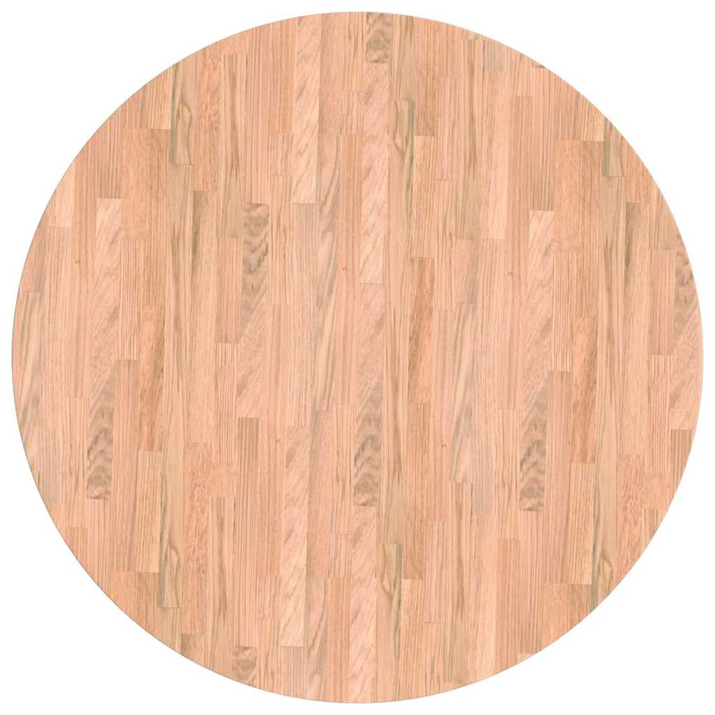 Bordplate Annet Lysebrun Ø 80 x 2.5 cm Solid eik