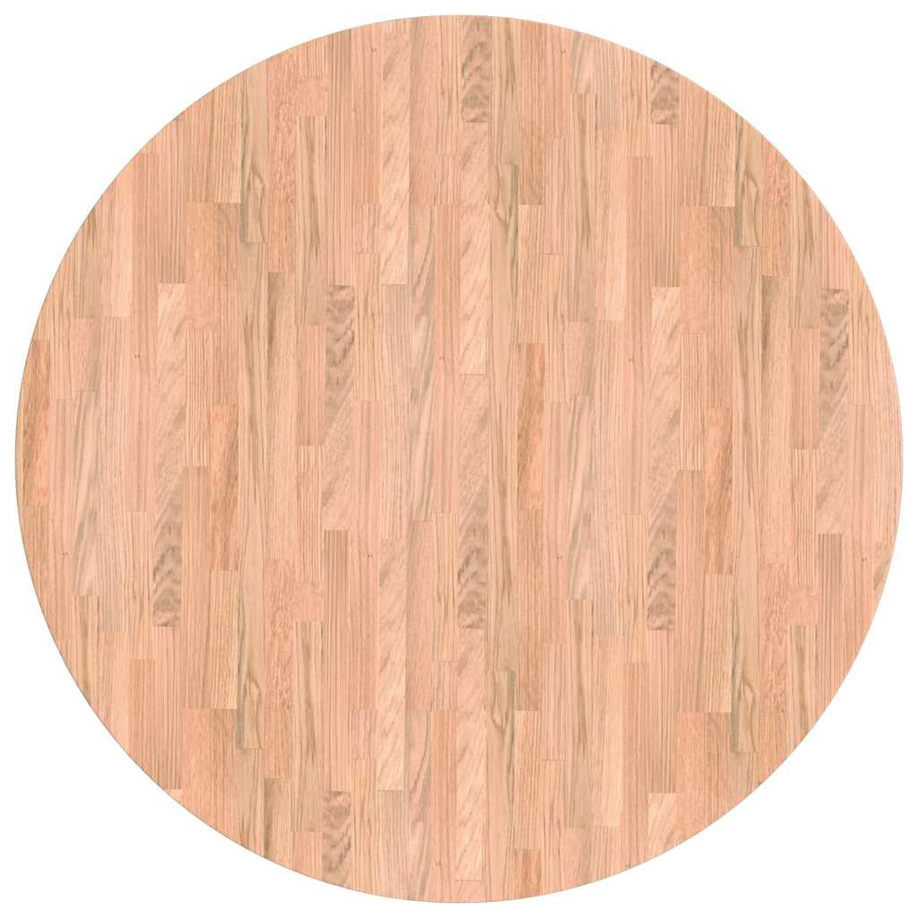 Bordplate Annet Lysebrun Ø 90 x 2.5 cm Solid eik