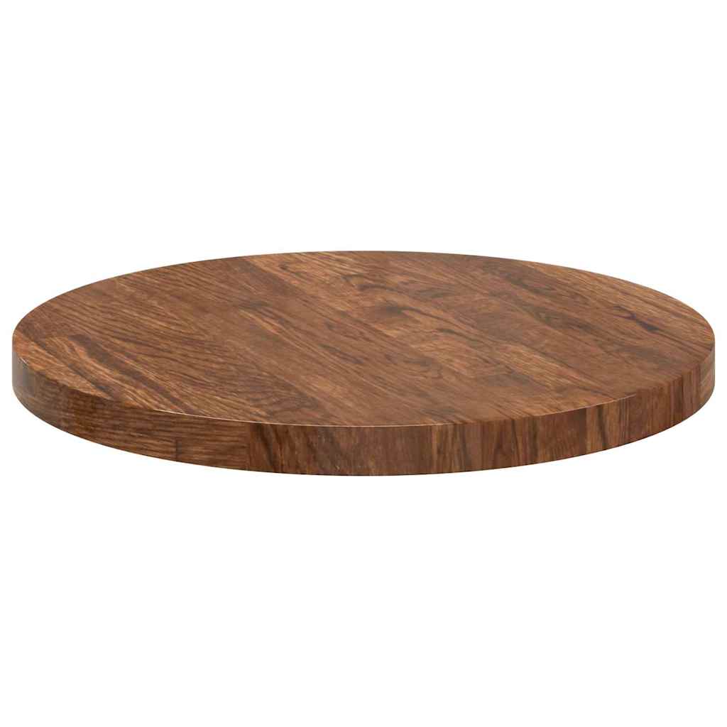 Bordplate Annet Mørkebrun Ø 40 x 2.5 cm Solid eik