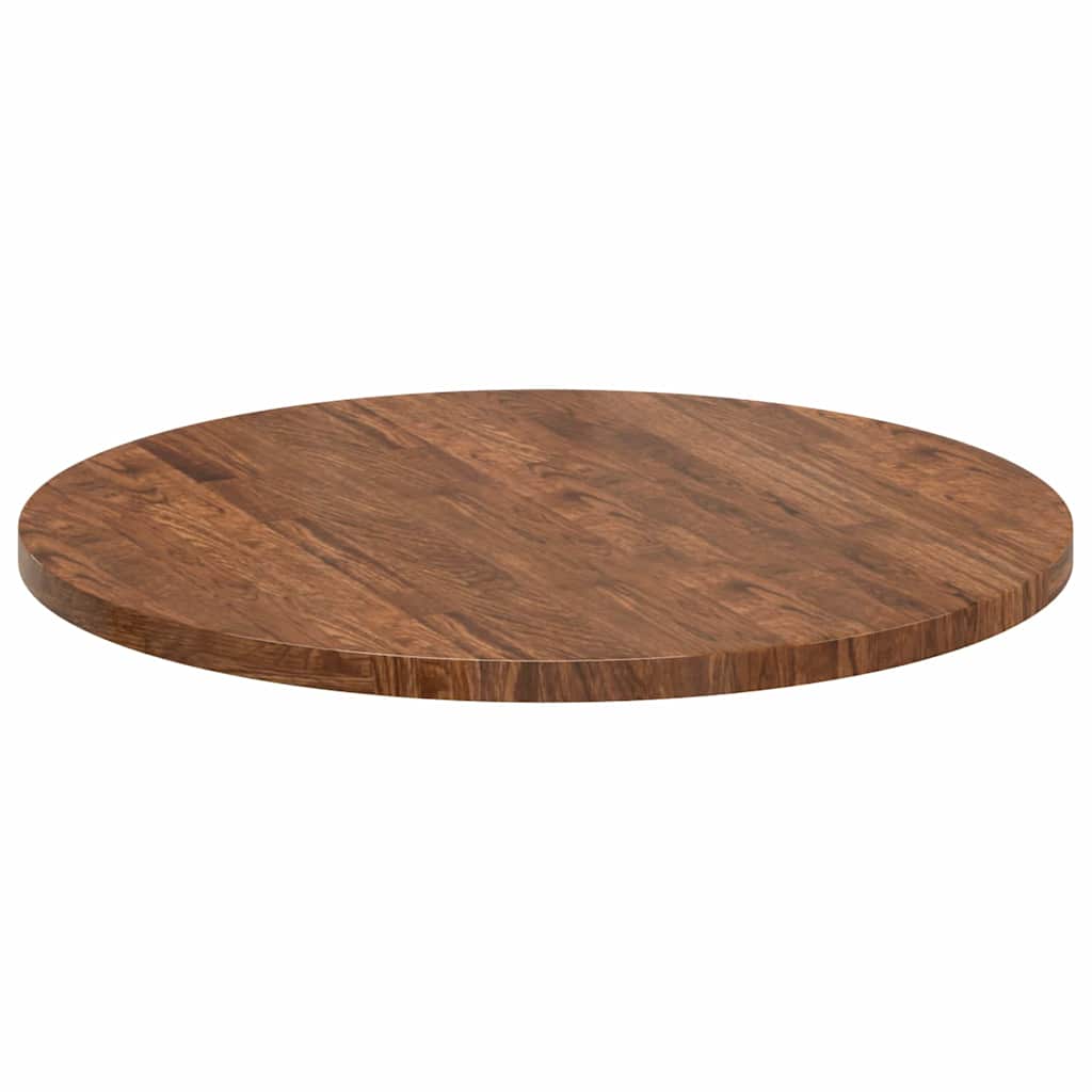 Bordplate Annet Mørkebrun Ø 70 x 2.5 cm Solid eik