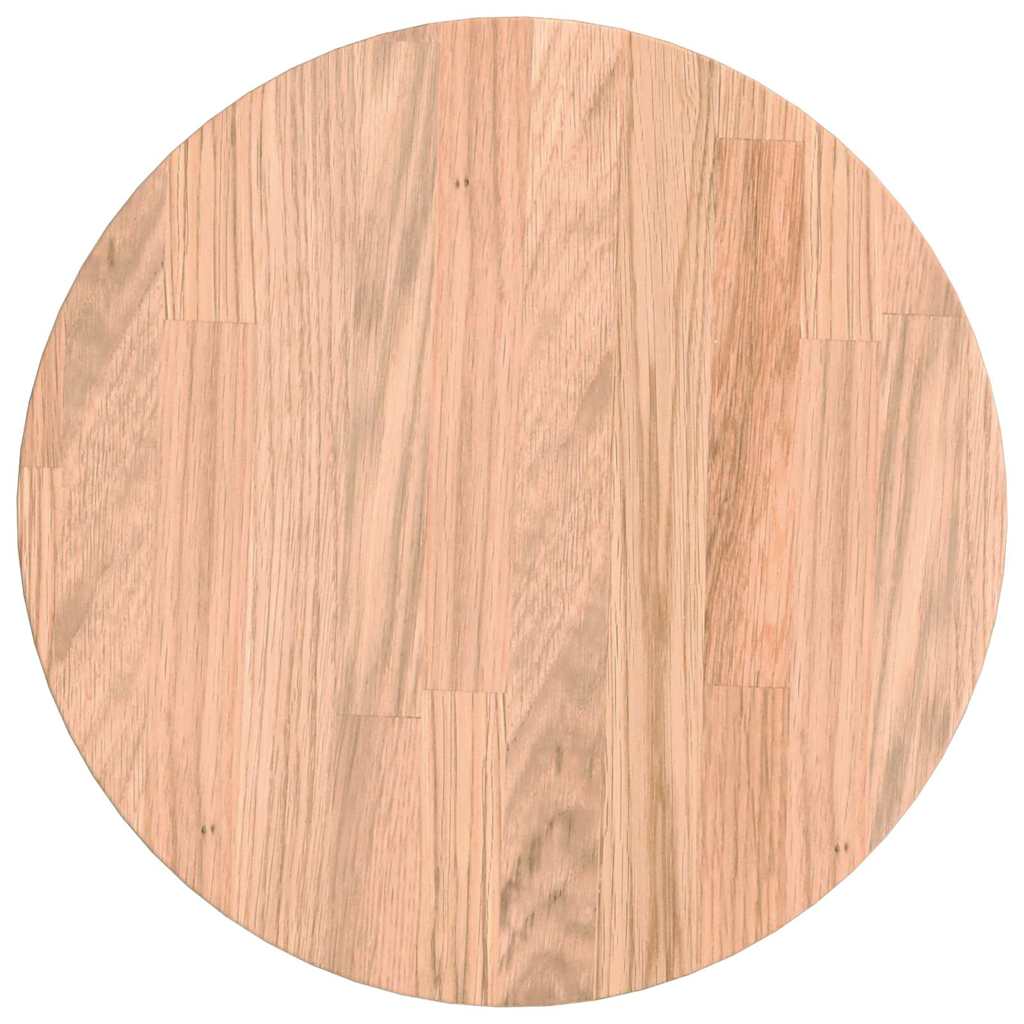 Bordplate Annet Lysebrun Ø 30 x 4 cm Solid eik
