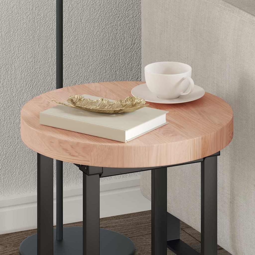 Bordplate Annet Lysebrun Ø 40 x 4 cm Solid eik