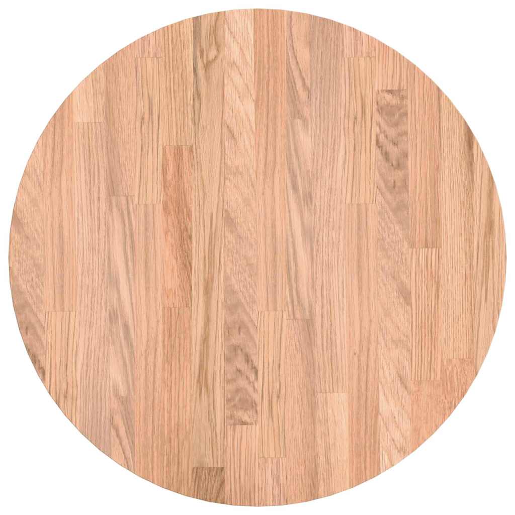 Bordplate Annet Lysebrun Ø 50 x 4 cm Solid eik